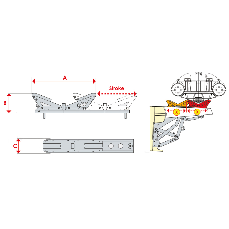Manual sliding systems model 3520/21/22/25